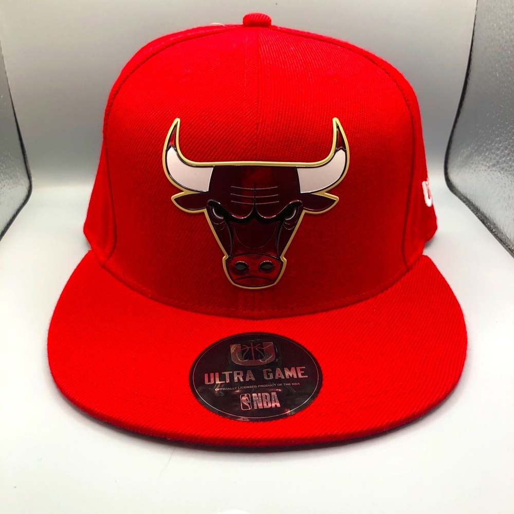 NBA Chicago Bulls Ultra Game Men's Snapback Adjustable Hat Cap Red